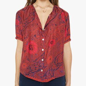 Natalie Martin Red Silk Violet Top